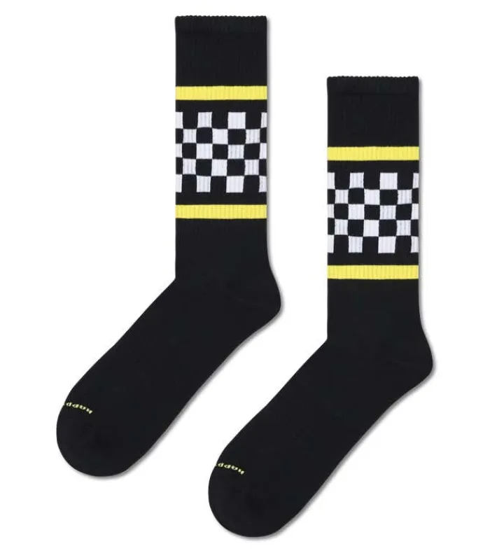 Happy Socks Farbüberladung|Sneakersocken^Checked Stripe Sneaker Sock