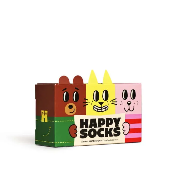 Kinder Happy Socks Kinder^Kids 3-Pack Animal Socks Gift Set