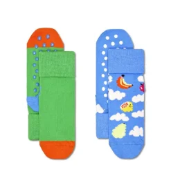 Kinder Happy Socks Kinder|Anti-Rutsch Socken^Kids 2-Pack Cloudy Fruit Anti-Slip Socks