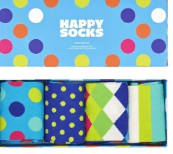 Happy Socks Farbüberladung|Erwachsene^4-Pack Big Dot Socks Gift Set