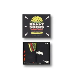 Happy Socks Erwachsene^2-Pack Blast Off Burger Socks Gift Set