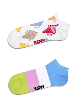 Happy Socks Erwachsene^2-Pack Ice Cream & Stripe Low Socks