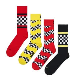 Happy Socks Farbüberladung|Sneakersocken^4-Pack Racing Socks