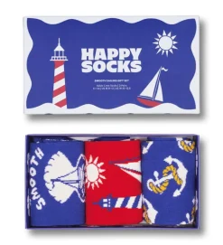 Happy Socks Erwachsene^3-Pack Smooth Sailing Socks Gift Set