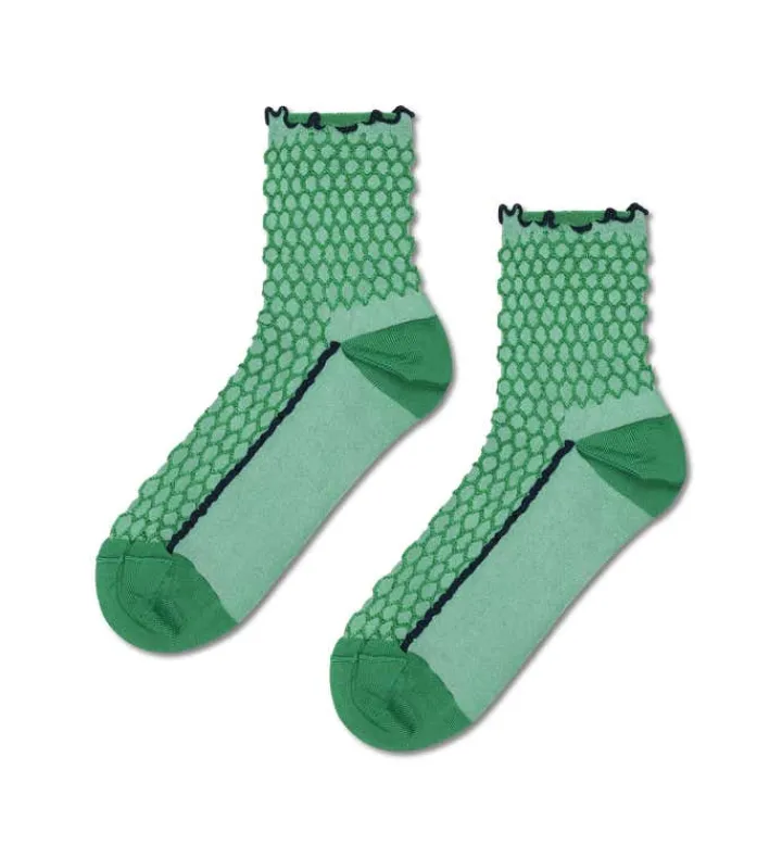 Happy Socks Extra Feine Styles|Erwachsene^Structure Slinky 1/4 Crew Sock